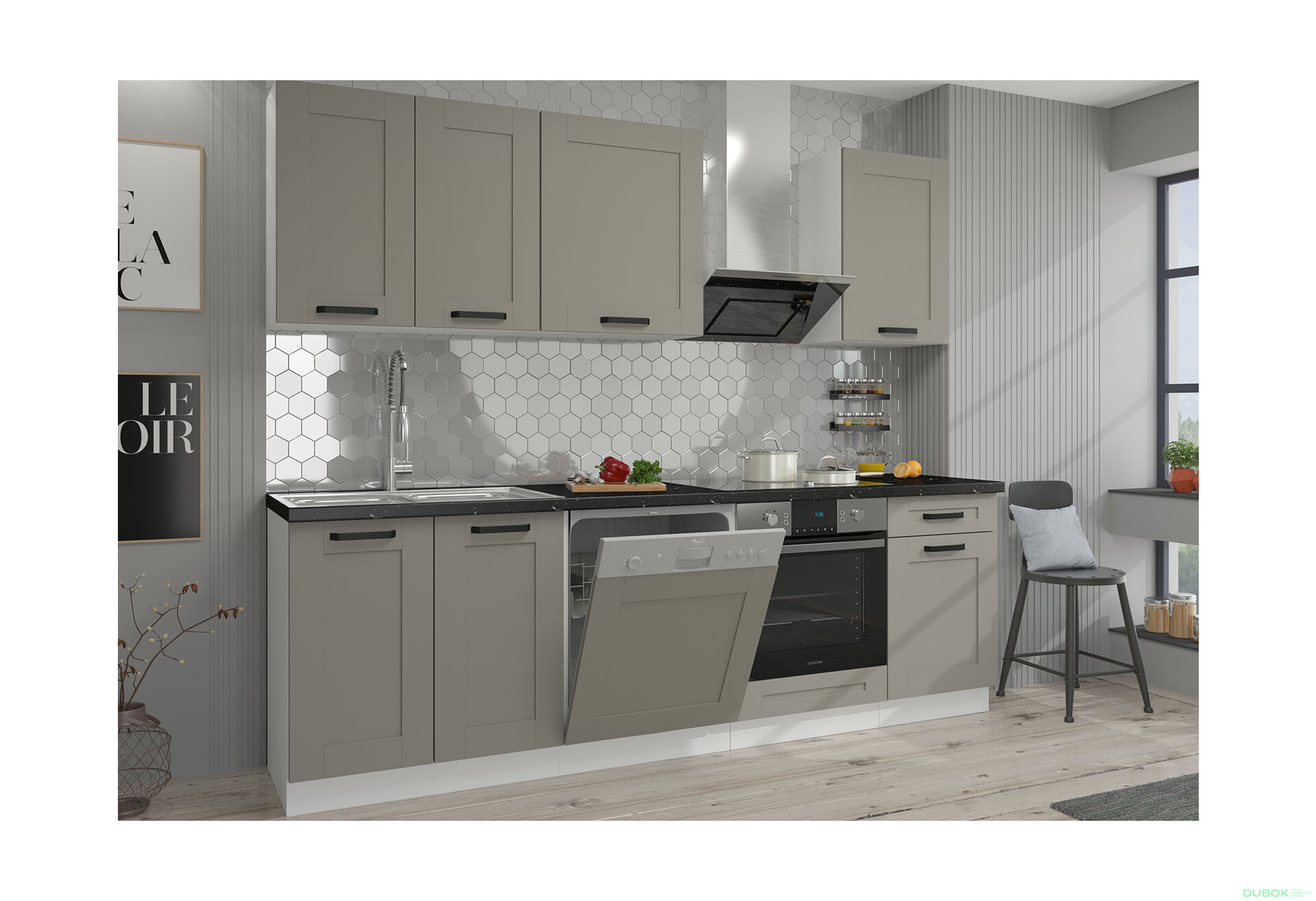 Fotografia 3 - Modulárna kuchyňa Luna biely / clay grey