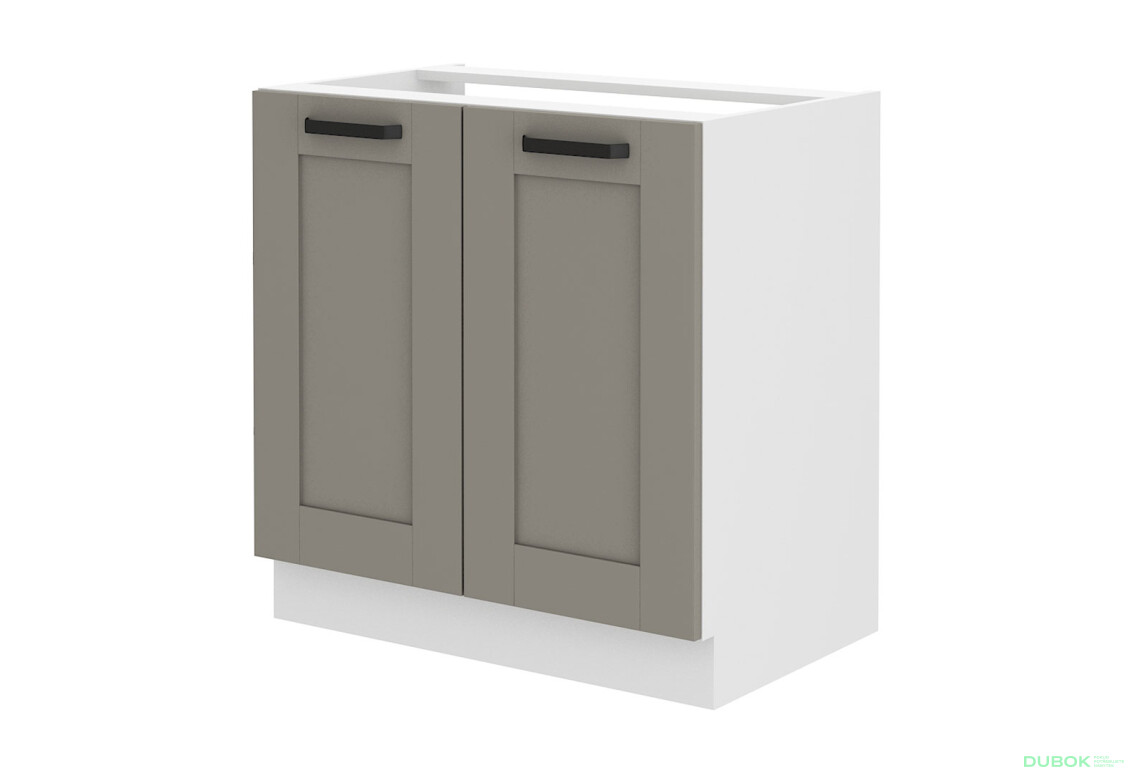 80 ZL 2F BB kuchynský drez Luna biely / clay grey