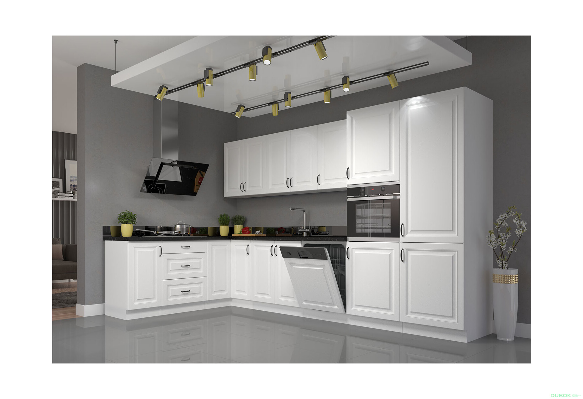 Fotografia 1 - Modulárna kuchyňa Stilo biely / biely