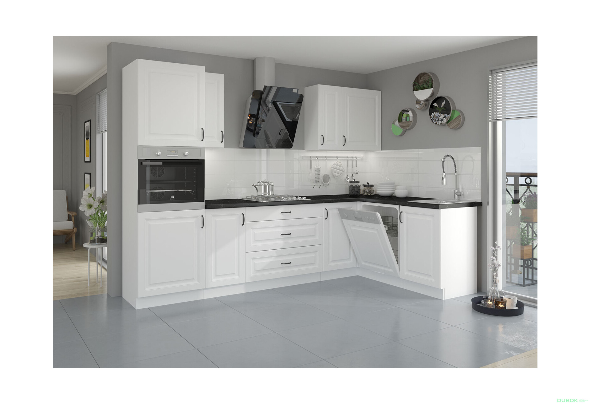 Fotografia 11 - Modulárna kuchyňa Stilo biely / biely