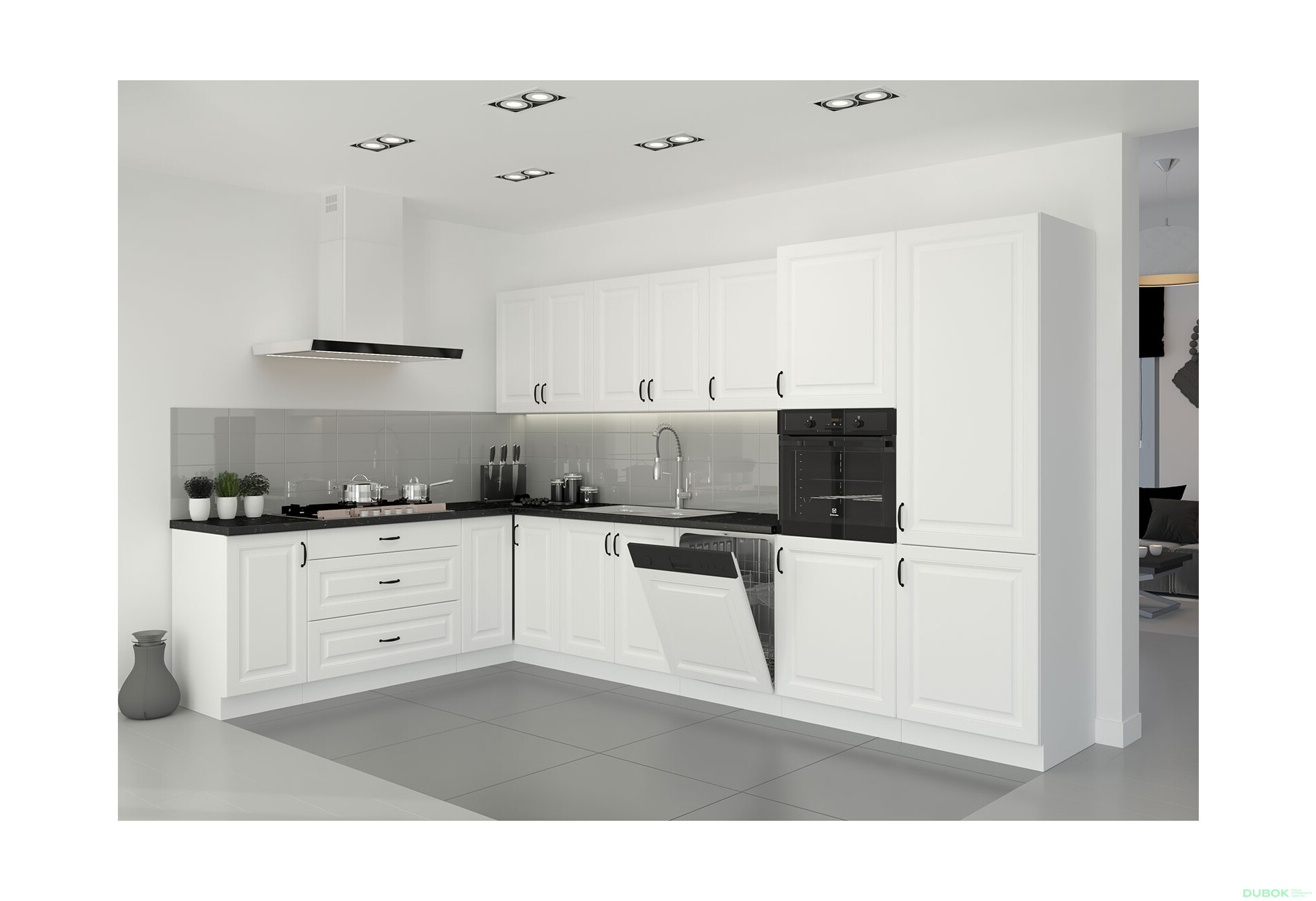 Fotografia 9 - Modulárna kuchyňa Stilo biely / biely