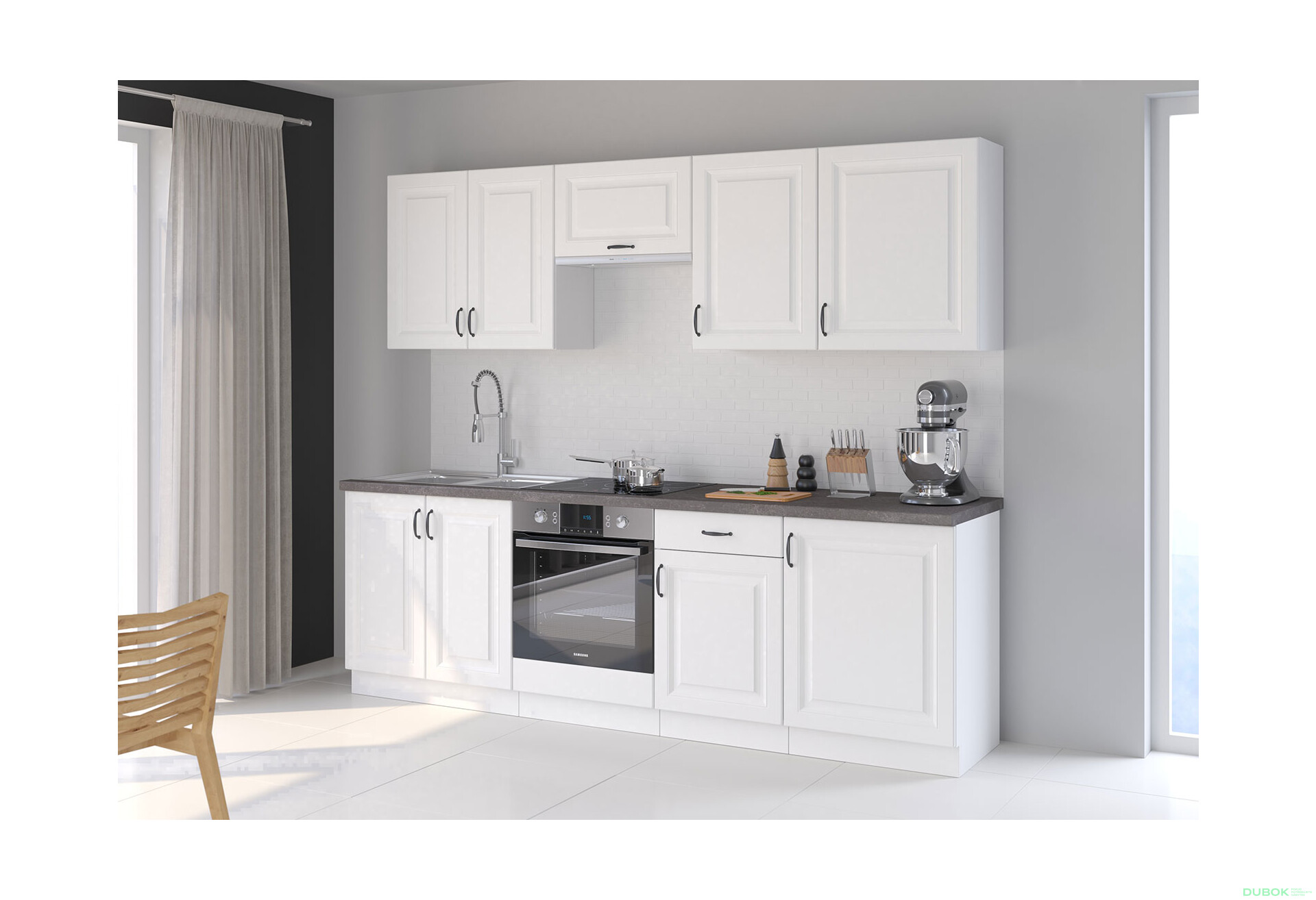 Fotografia 8 - Modulárna kuchyňa Stilo biely / biely