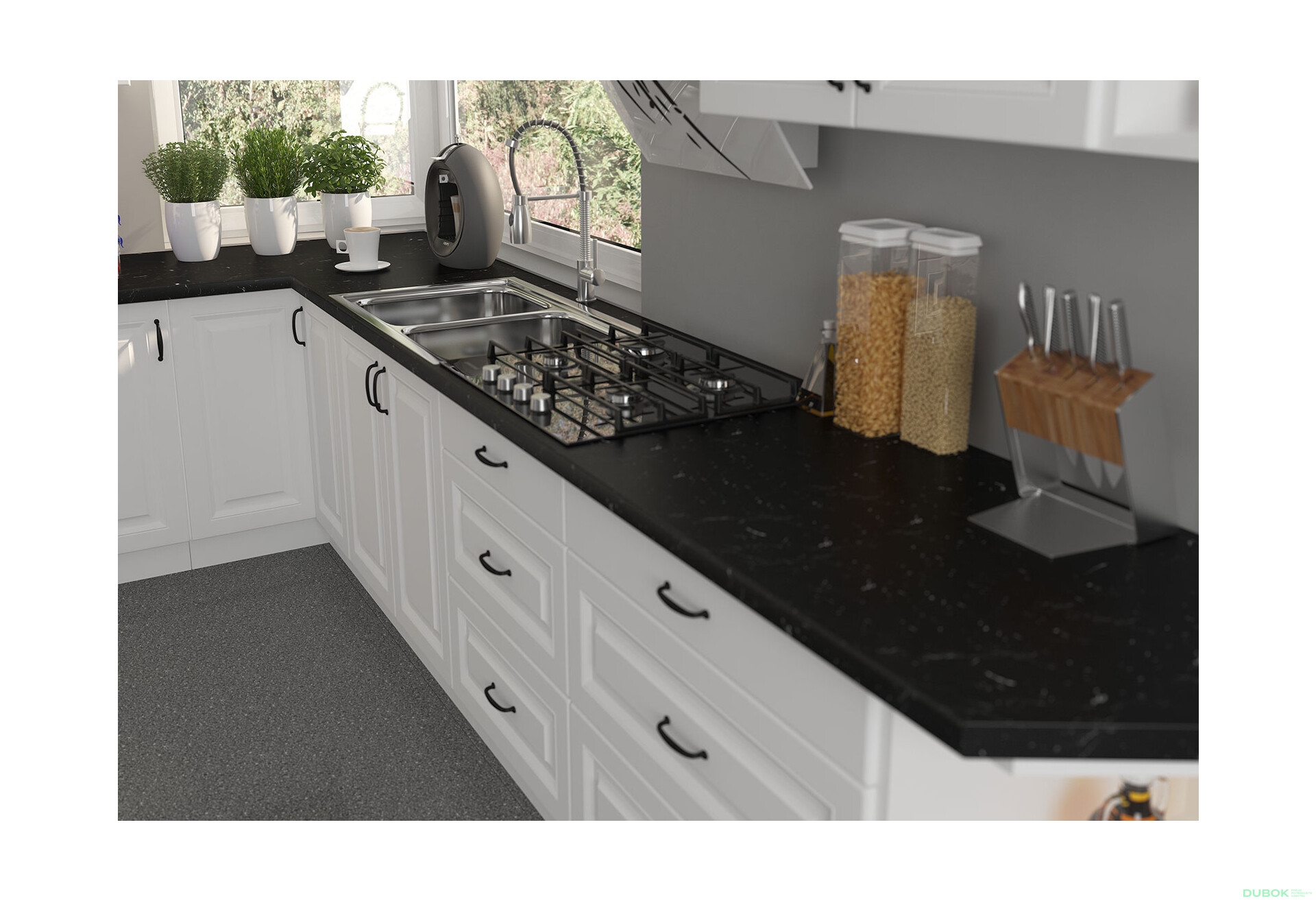 Fotografia 5 - Modulárna kuchyňa Stilo biely / biely