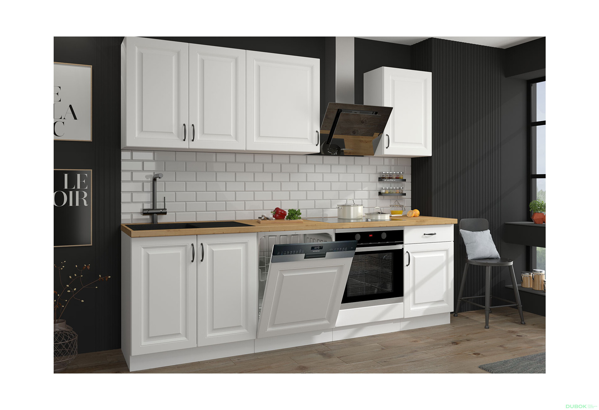 Fotografia 4 - Modulárna kuchyňa Stilo biely / biely