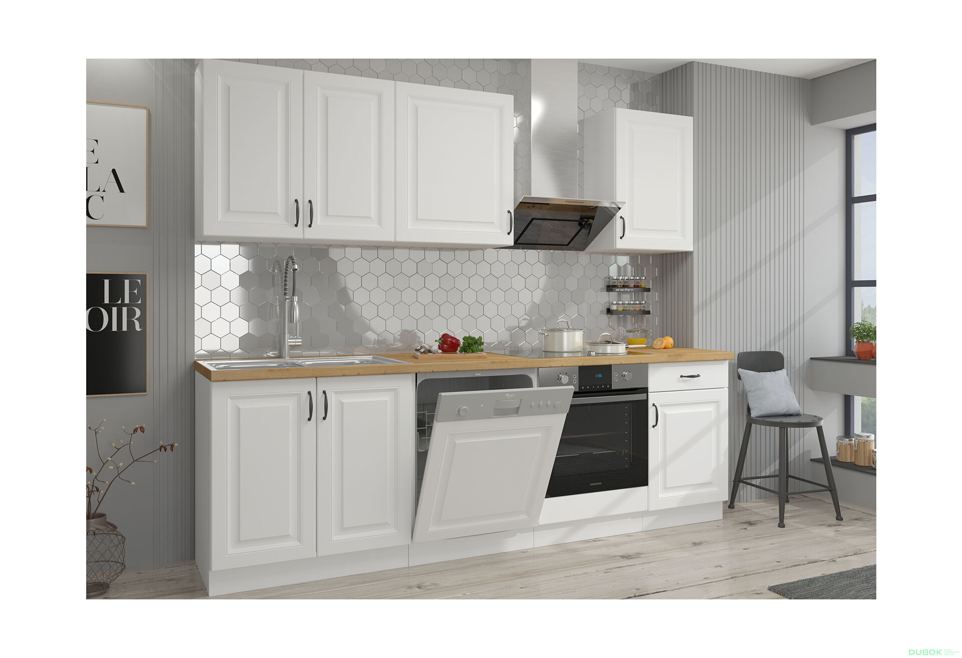 Fotografia 15 - Modulárna kuchyňa Stilo biely / biely