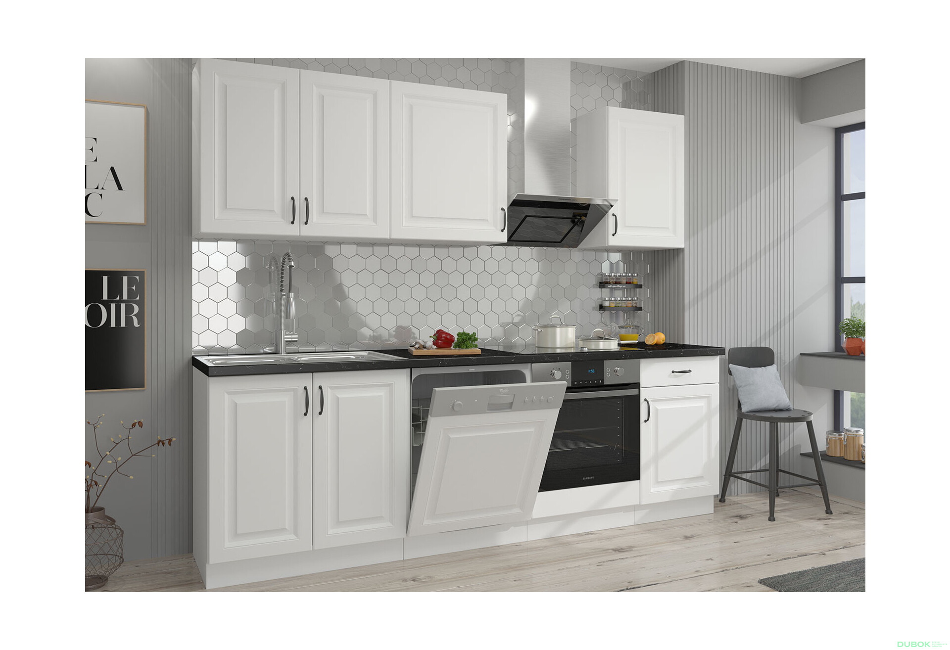 Fotografia 13 - Modulárna kuchyňa Stilo biely / biely