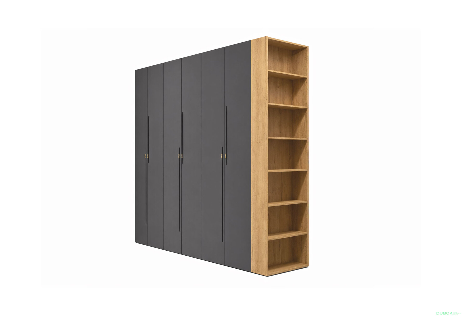 Fotografia 1 - Skriňa 6D 260 cm dub appalačský / grafit Space