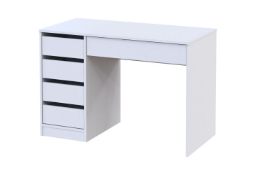 Písací stôl s ľavou montážou Profi 110 cm biely