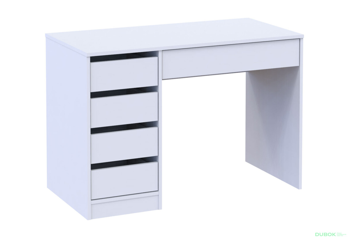 Fotografia 6 - Písací stôl s ľavou montážou Profi 110 cm biely