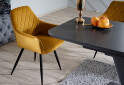 Fotografia 4 - Stolička Linea Velvet karí Bluvel 68, kov čierna matná