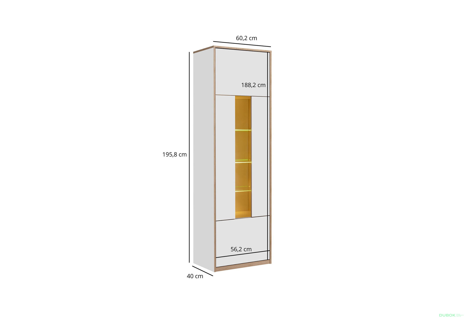 Fotografia 7 - Vitrína 1w biely Complex