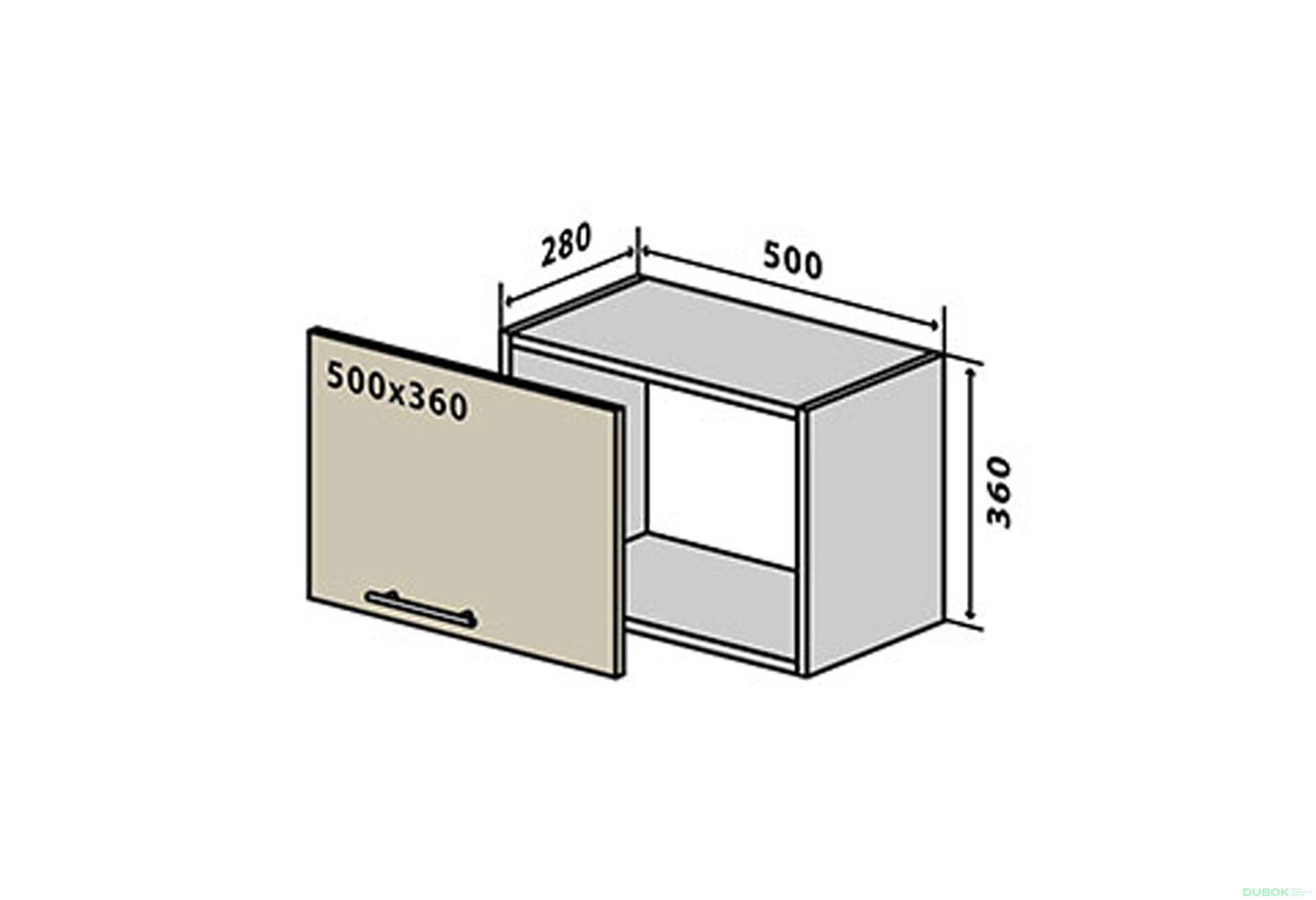 Fotografia 1 - V27 Skrinka 1D 50 Interno Gloss