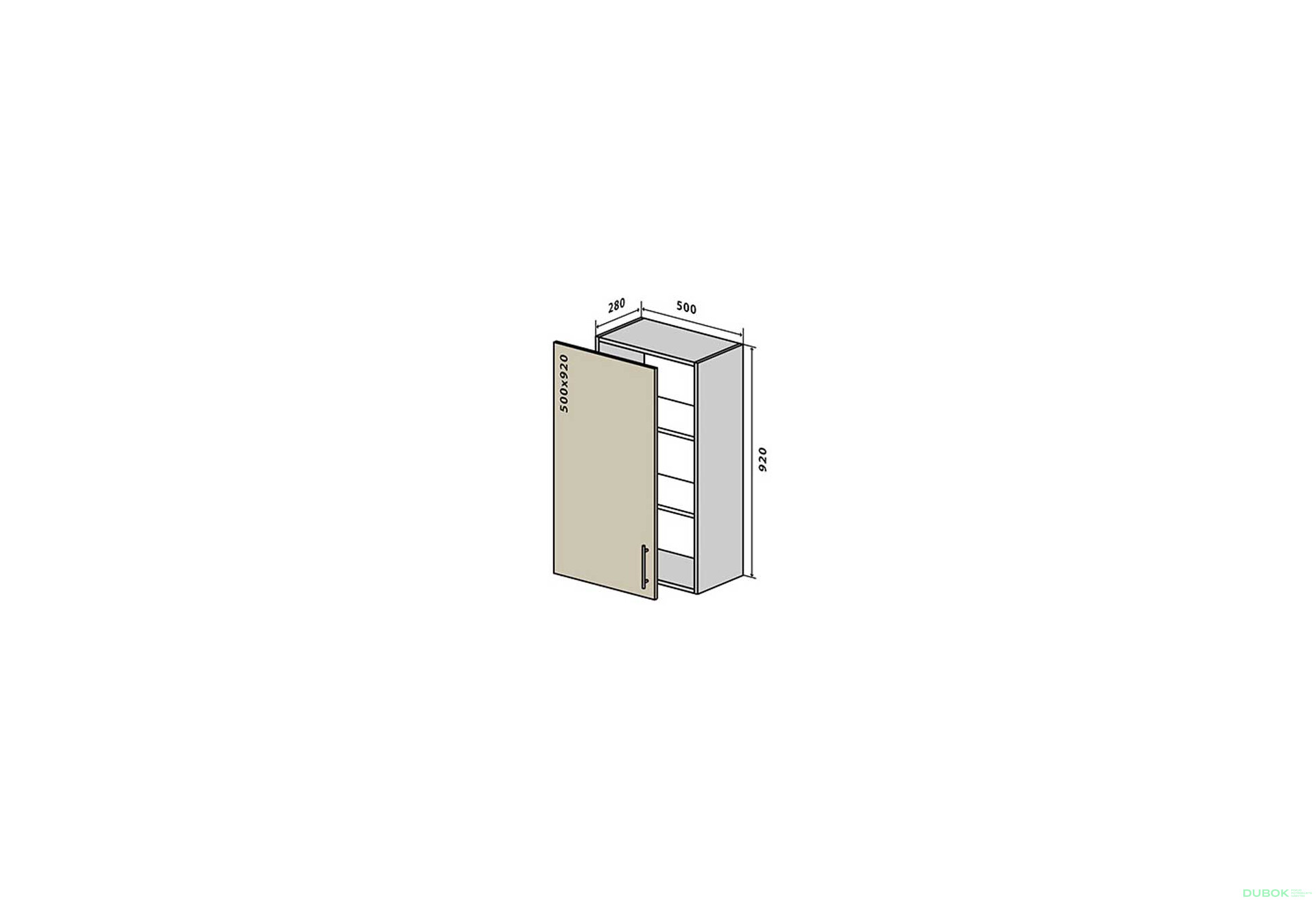 Fotografia 1 - V45 Skrinka 1D 50 Interno Gloss