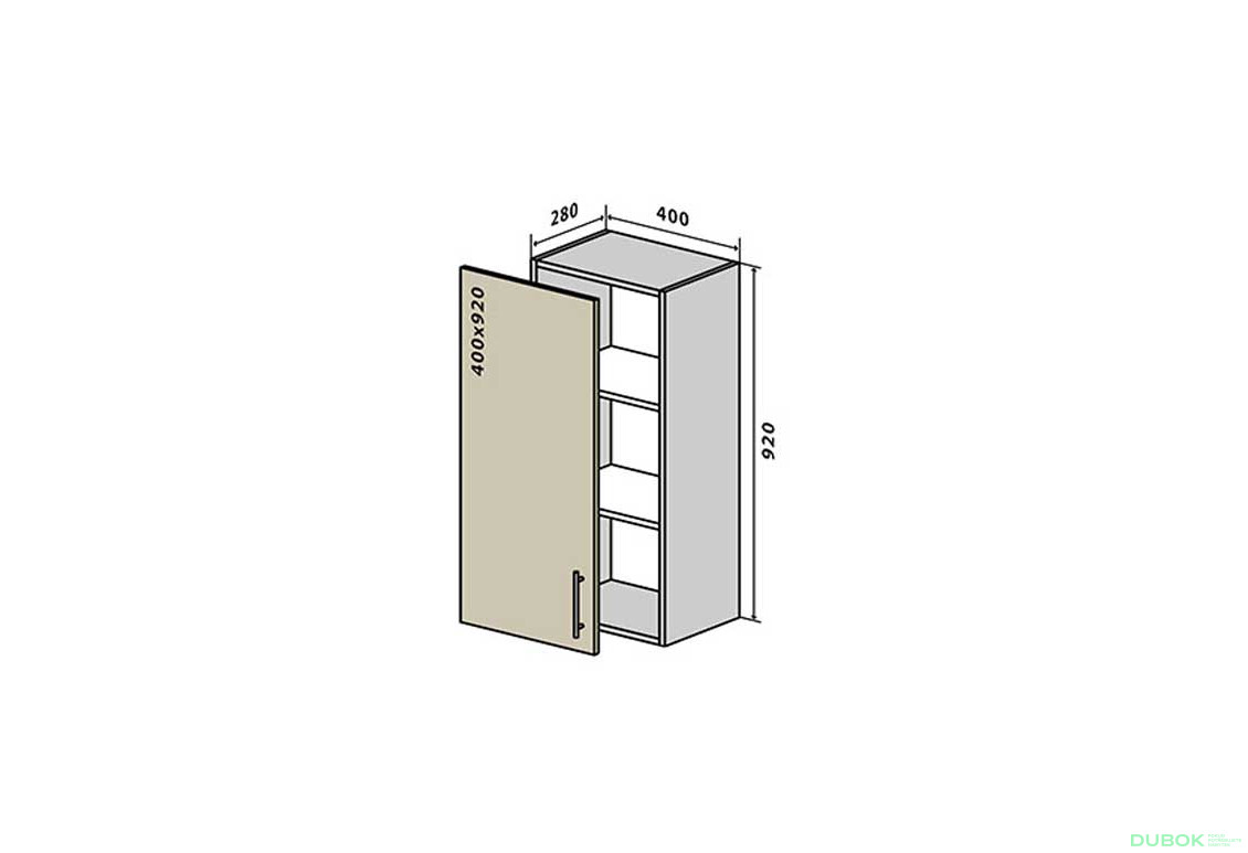 V43 Skrinka 1D 40 Interno Gloss