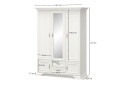 Skriňa päťdverová so zrkadlom a zásuvkami Irys 145.1x212x62.2 cm Borovica anderson - Fotografia 2 Fotografia 2 - Skriňa päťdverová so zrkadlom a zásuvkami Irys 145.1x212x62.2 cm Borovica anderson