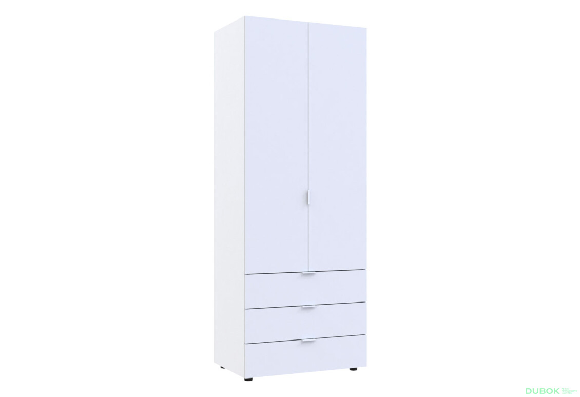 Skriňa dvojdverová Gelar 77.5 cm Biela - Fotografia 4 Fotografia 4 - Skriňa dvojdverová Gelar 77.5 cm Biela
