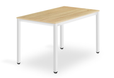 Stół TESSA 120cm x 60cm - dąb / białe nogi