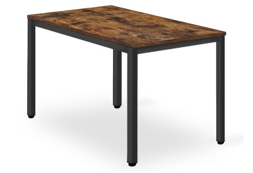 Stół TESSA 120cm x 60cm - rustykalny / czarne nogi
