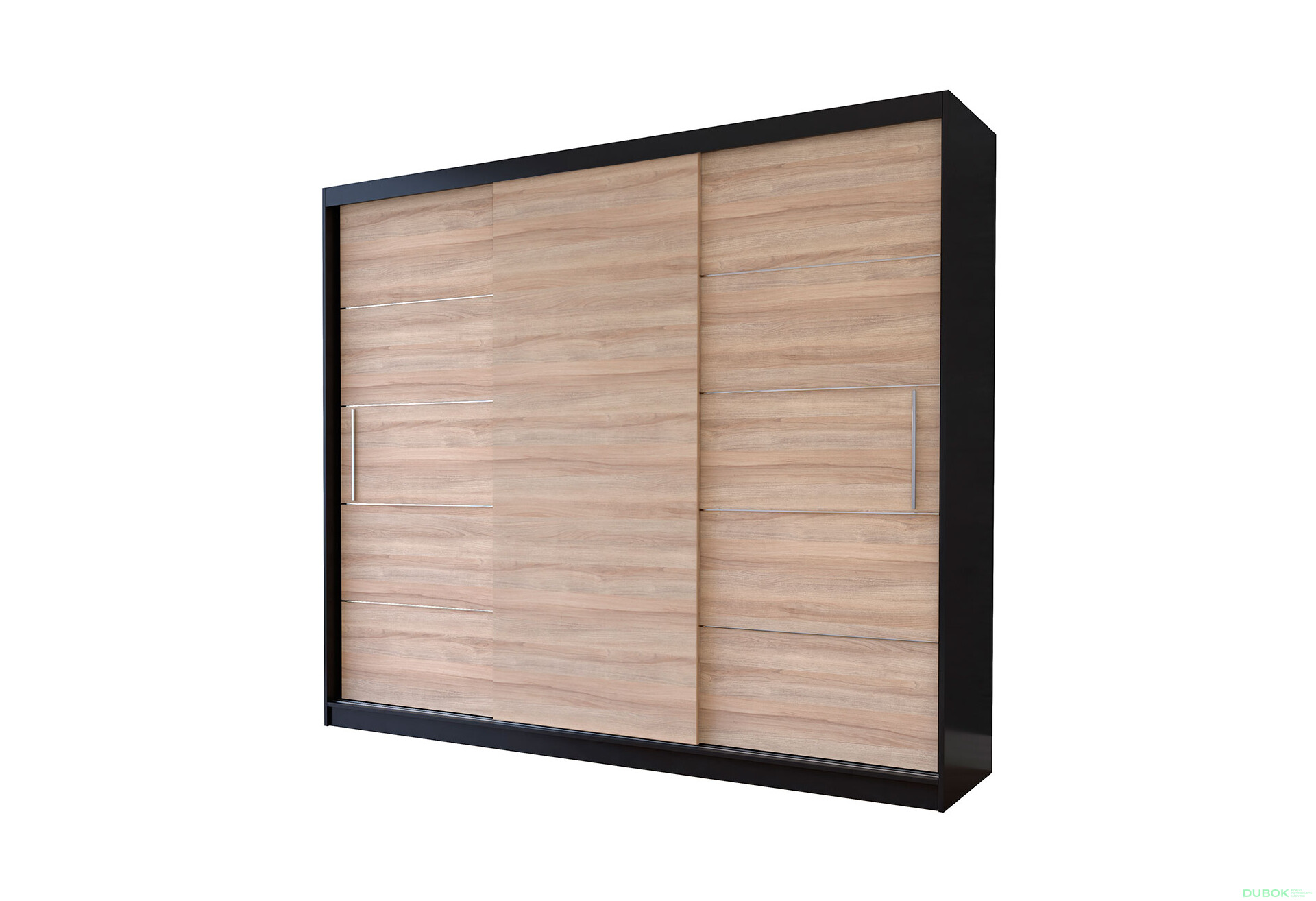 Fotografia 1 - Skriňa Albumy bez zrkadla čierny / dub sonoma