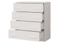 Fotografia 2 - Komoda 4S Šmyk biela, úchytky biely Idczak meble