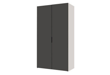 Skriňa dvojdverová 100 cm Modus 2 DTD Antracit Korpus Biely BL