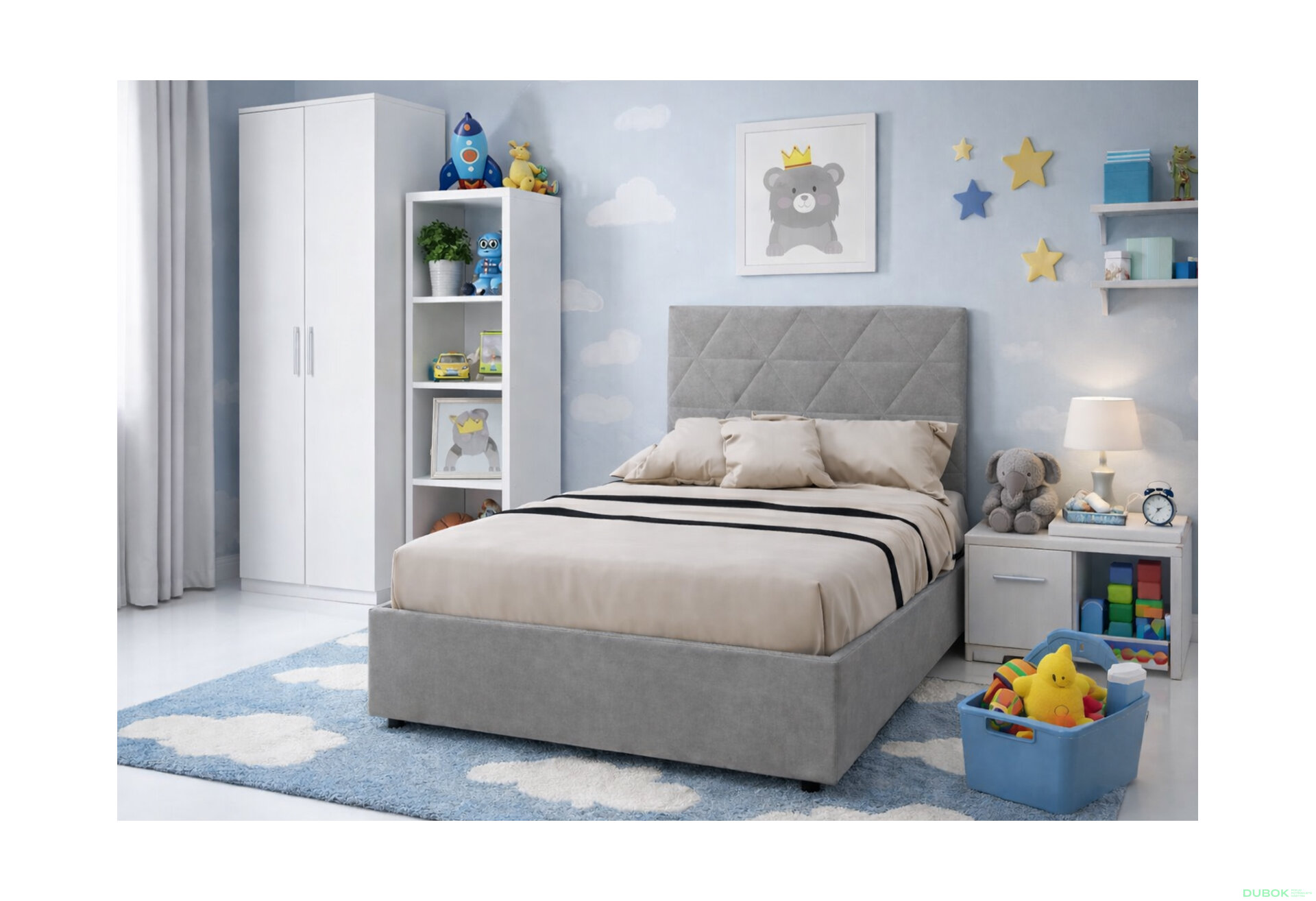 Fotografia 6 - Posteľ Fro Caro 120x200 Mono 246, šedá