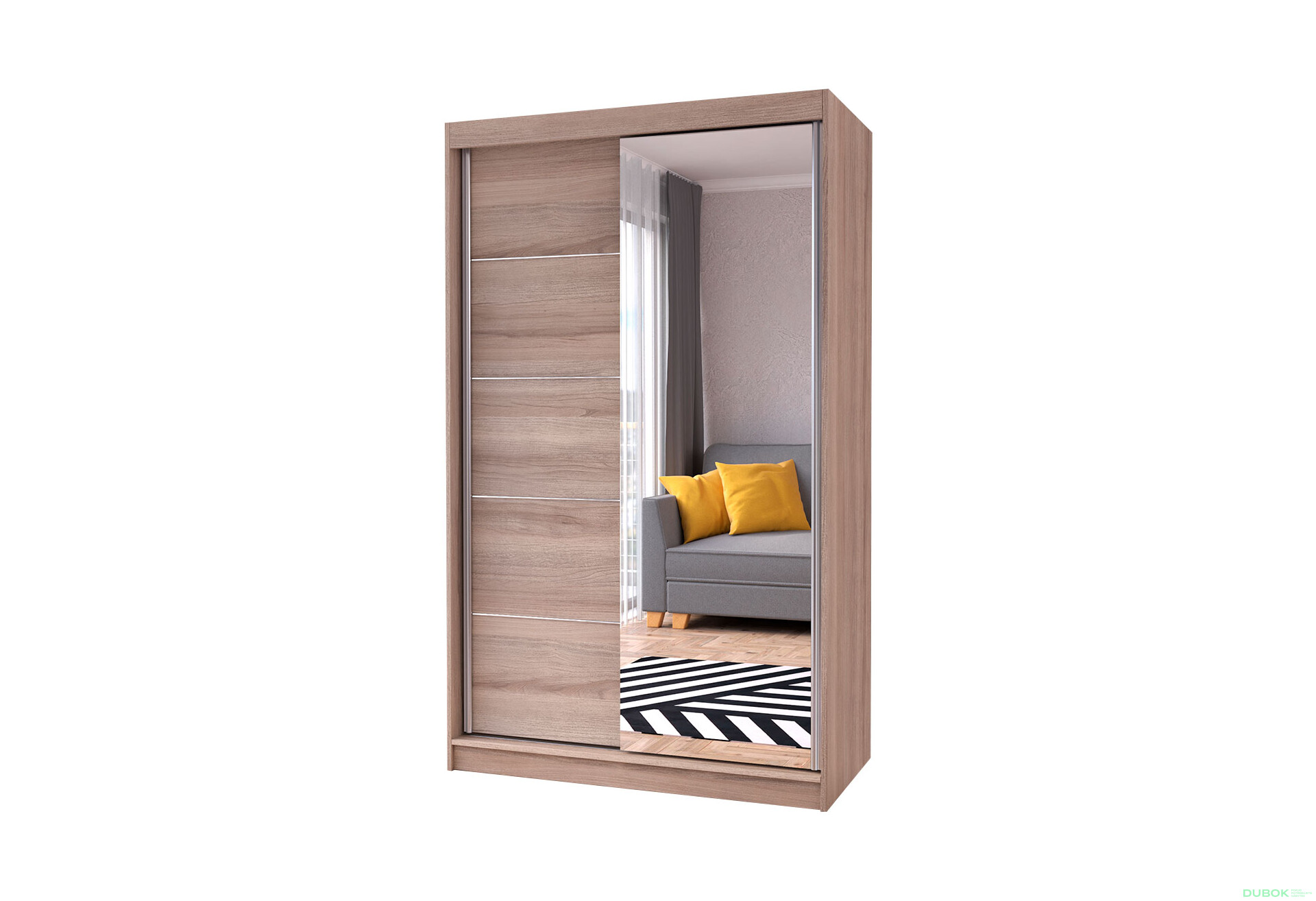 Fotografia 1 - Skriňa Neomi 05 so zrkadlom dub sonoma