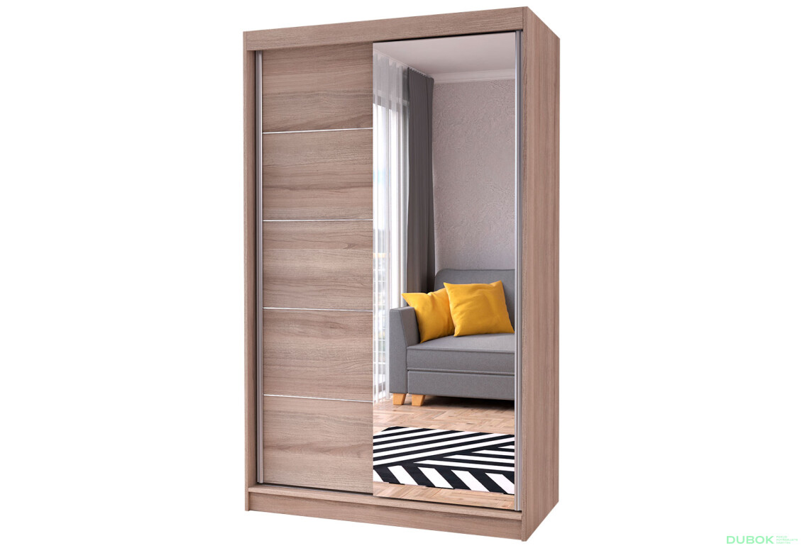 Skriňa Neomi 05 so zrkadlom dub sonoma