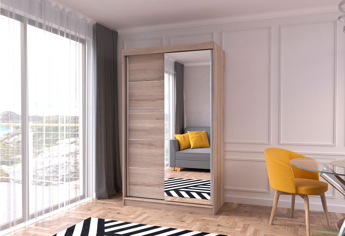 Fotografia 2 - Skriňa Neomi 05 so zrkadlom dub sonoma