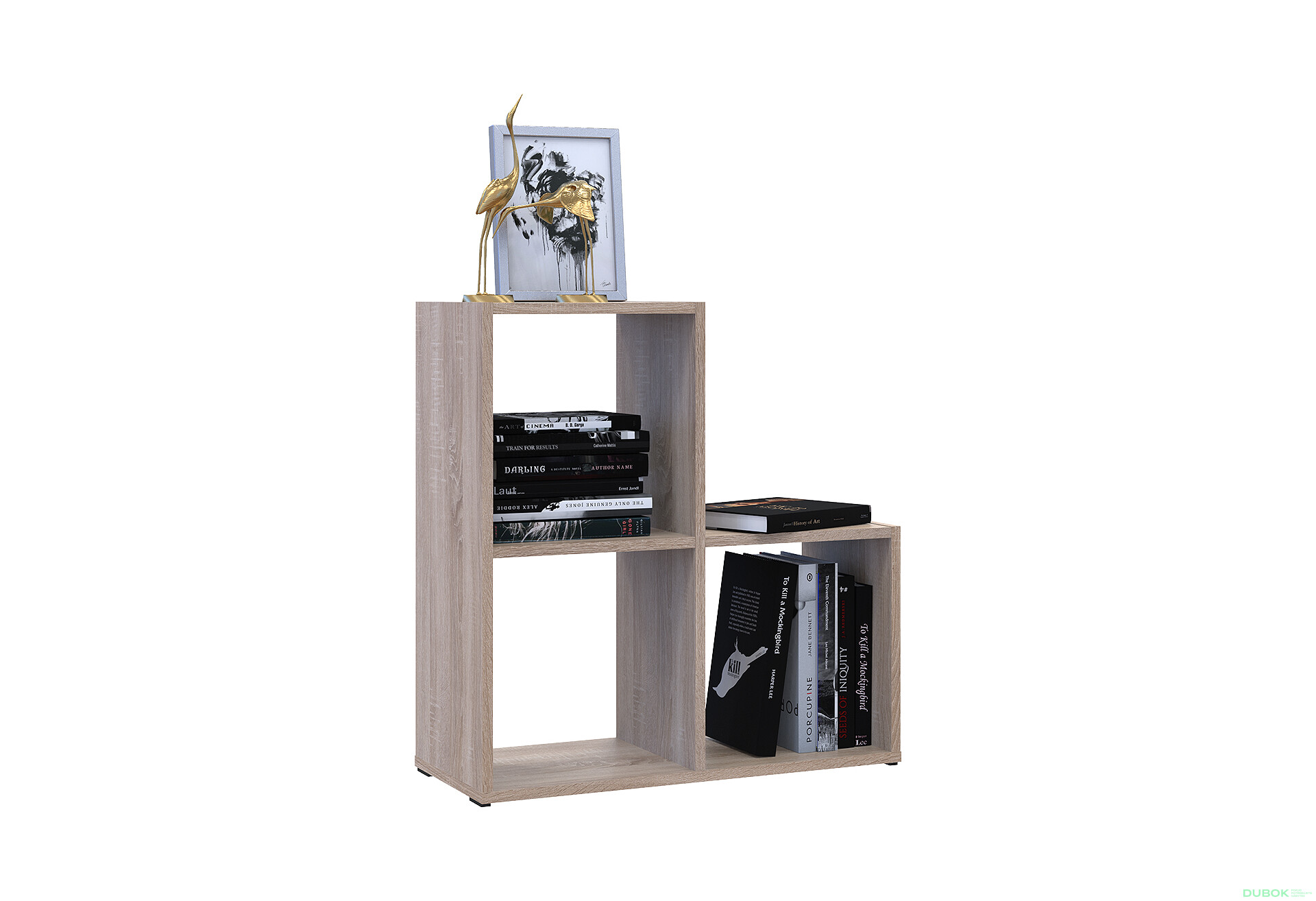 Fotografia 6 - Regál otvorený Step 2х2 69х28.8х71.4 dub sonoma
