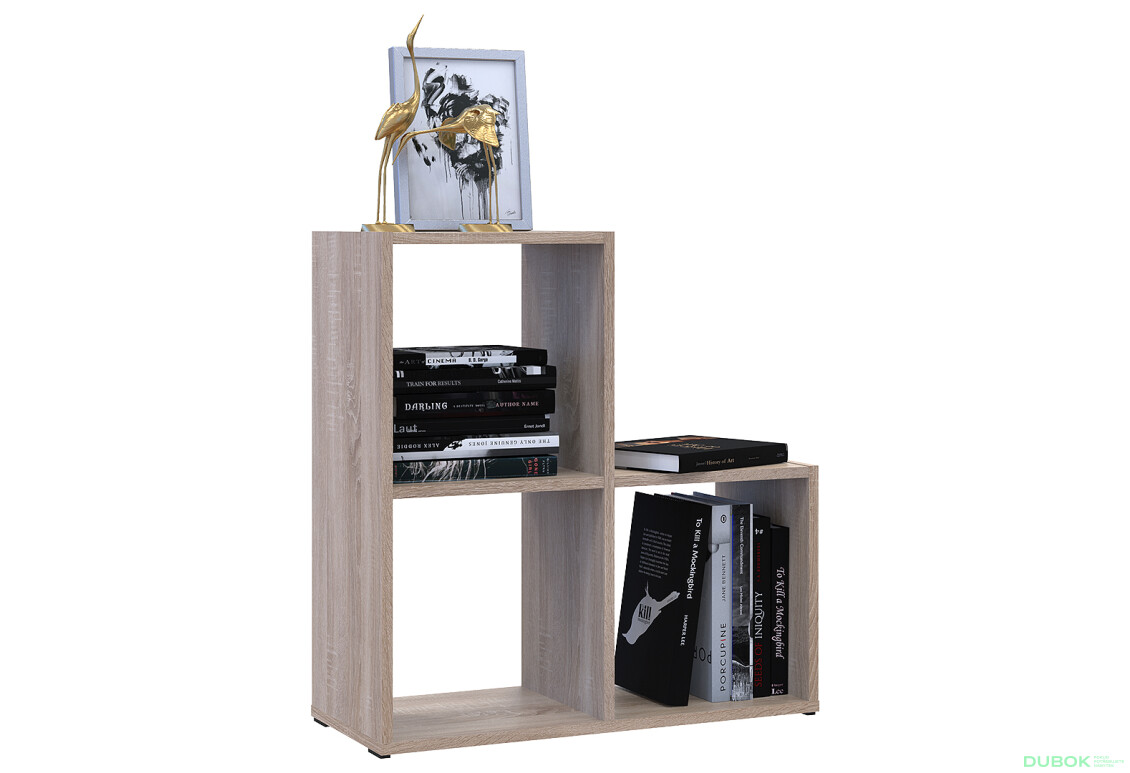 Fotografia 6 - Regál otvorený Step 2х2 69х28.8х71.4 dub sonoma
