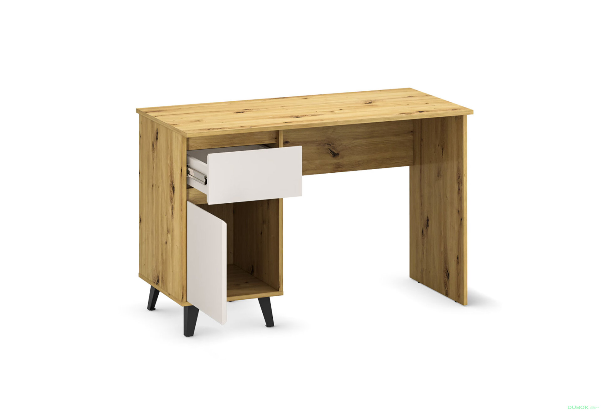 Fotografia 4 - Písací stôl Borg 1d1s/120 dub artisan / kašmír