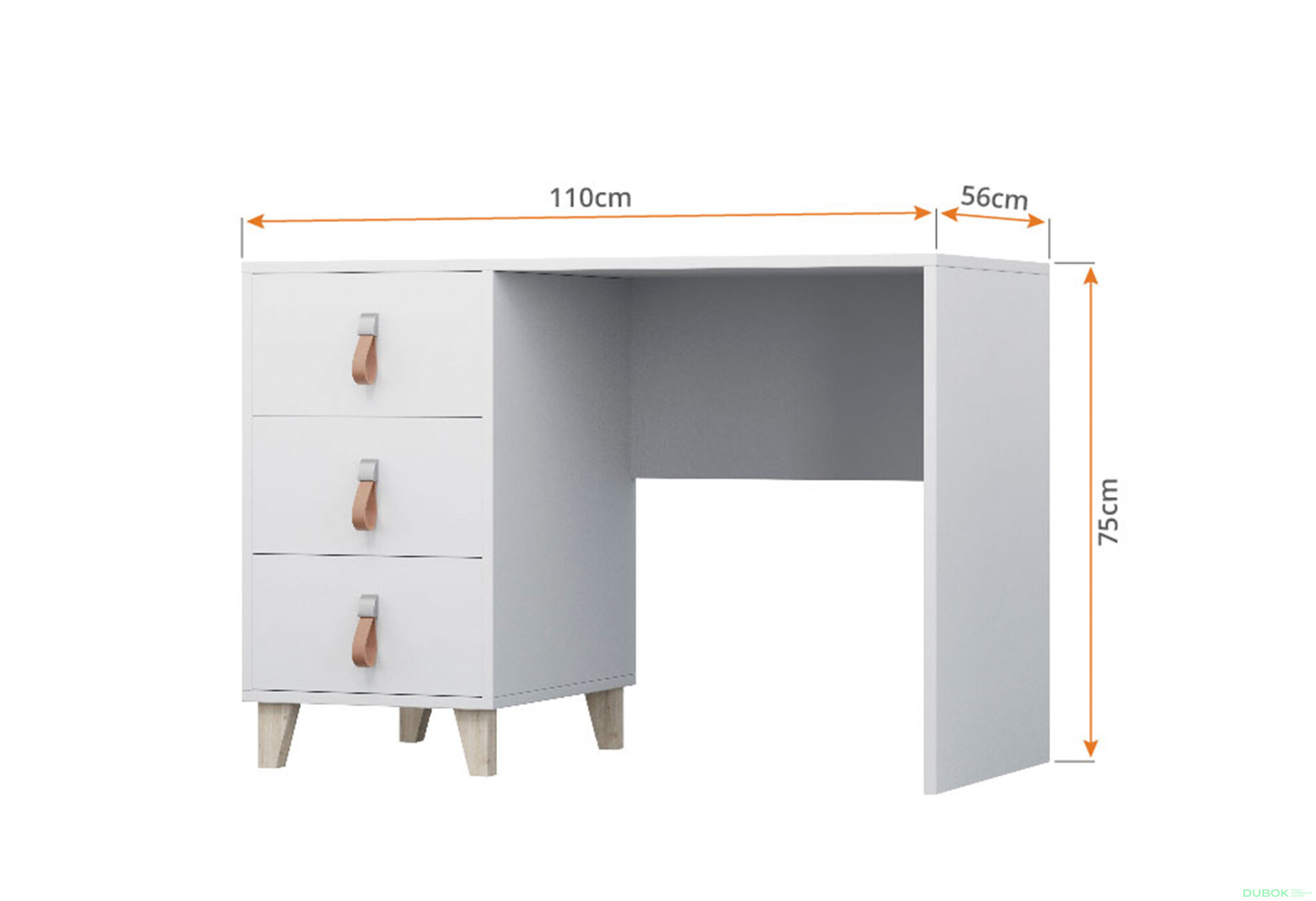 Fotografia 2 - Písací stôl Figo biela Idczak meble