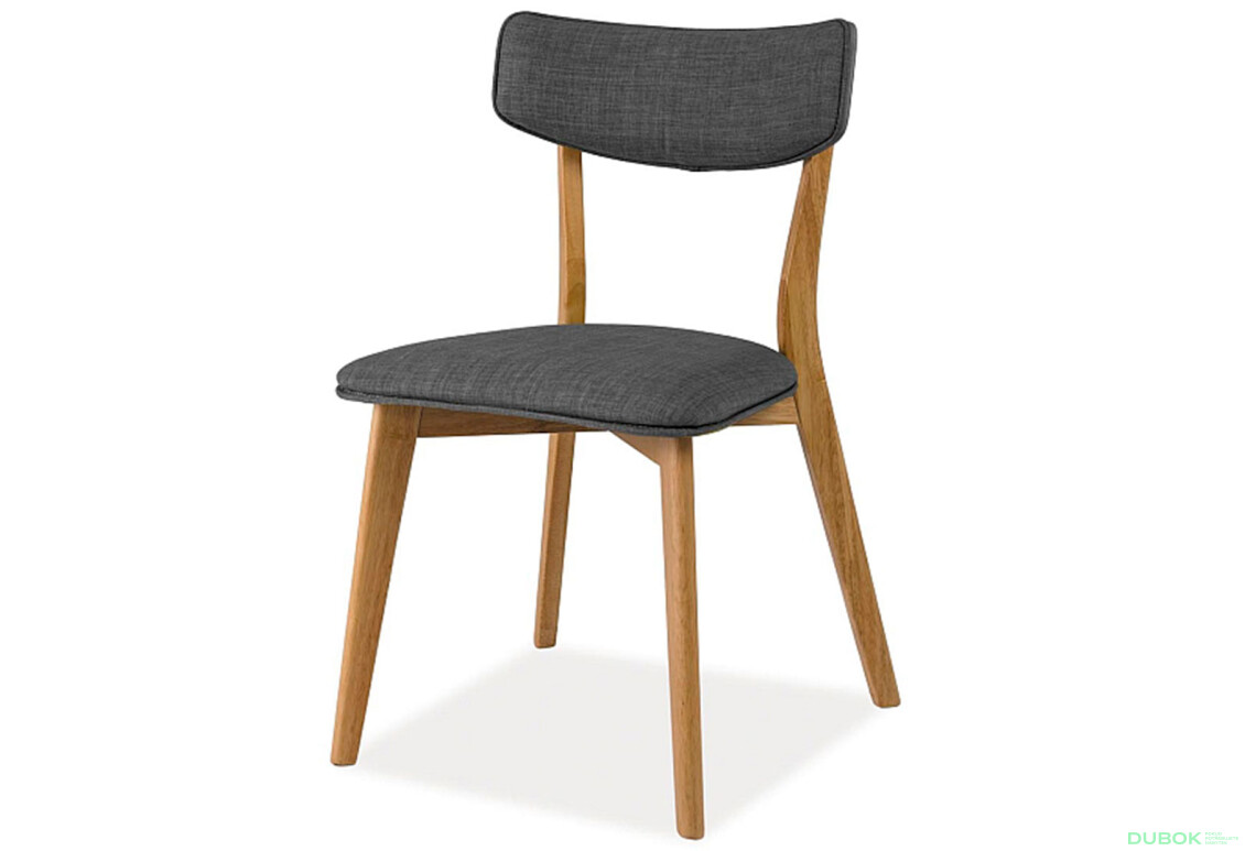 Stolička Karl dub, šedý 40