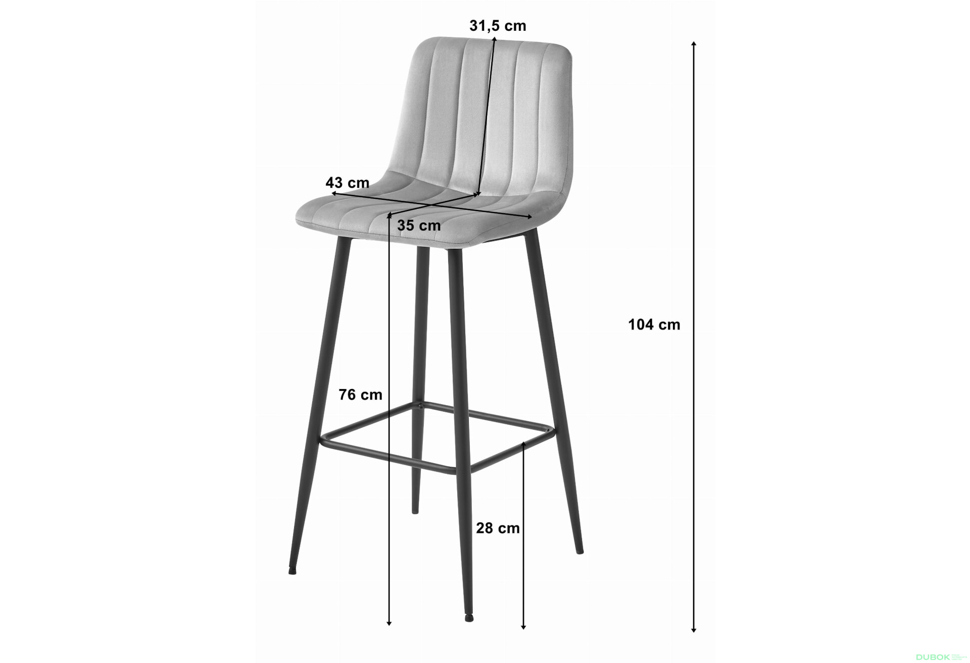 Hoker POZZA - ciemna zieleń aksamit / nogi czarne x 1 - Fotografia 4 Fotografia 4 - Hoker POZZA - ciemna zieleń aksamit / nogi czarne x 1