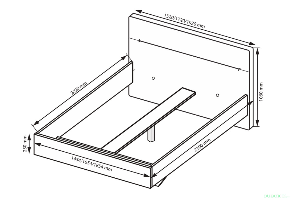 Fotografia 4 - Posteľ 1,6x2,0 s čalúneným mäkkým čelom, biely lesk Family