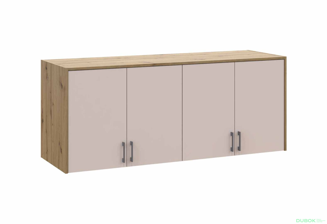 Nadstavec Rondi 4 drevotrieska 160x52x65 dub artisan / kašmír - Fotografia 3 Fotografia 3 - Nadstavec Rondi 4 drevotrieska 160x52x65 dub artisan / kašmír