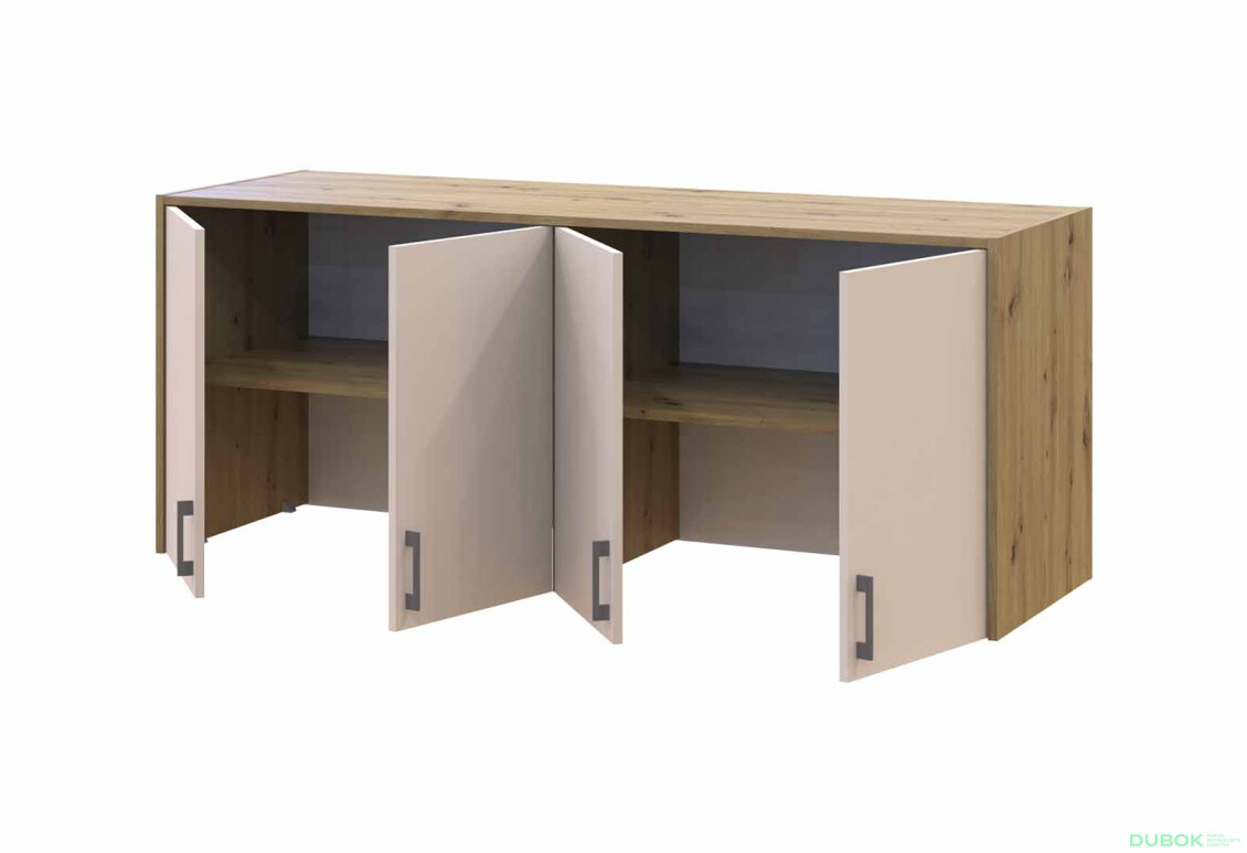 Nadstavec Rondi 4 drevotrieska 160x52x65 dub artisan / kašmír - Fotografia 4 Fotografia 4 - Nadstavec Rondi 4 drevotrieska 160x52x65 dub artisan / kašmír