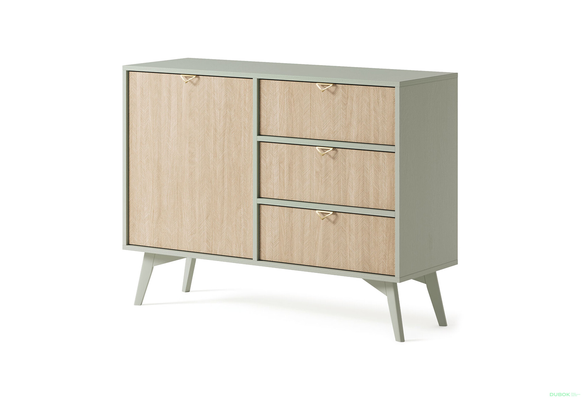 Komoda KSZD106 Forest eukalyptus / škandinávsky smrek - Fotografia 1 Fotografia 1 - Komoda KSZD106 Forest eukalyptus / škandinávsky smrek