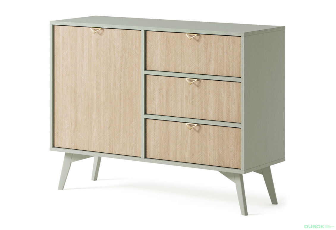 Komoda KSZD106 Forest eukalyptus / škandinávsky smrek - Fotografia 1 Fotografia 1 - Komoda KSZD106 Forest eukalyptus / škandinávsky smrek