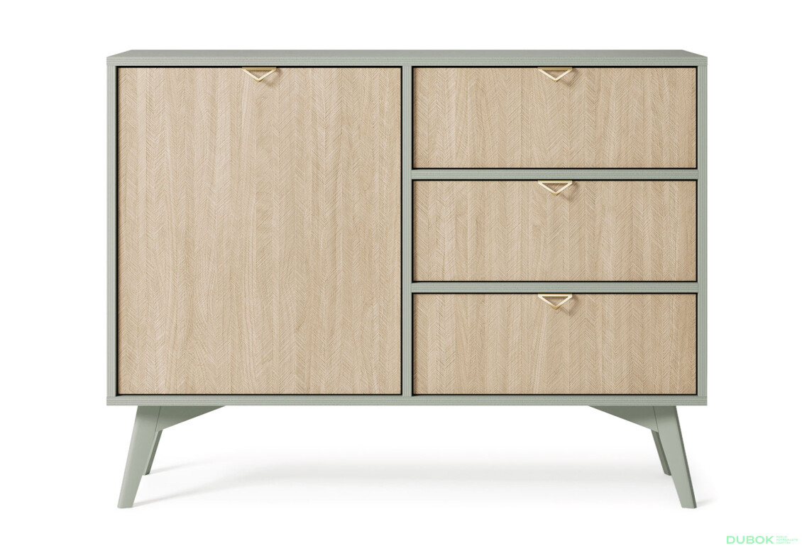 Komoda KSZD106 Forest eukalyptus / škandinávsky smrek - Fotografia 2 Fotografia 2 - Komoda KSZD106 Forest eukalyptus / škandinávsky smrek