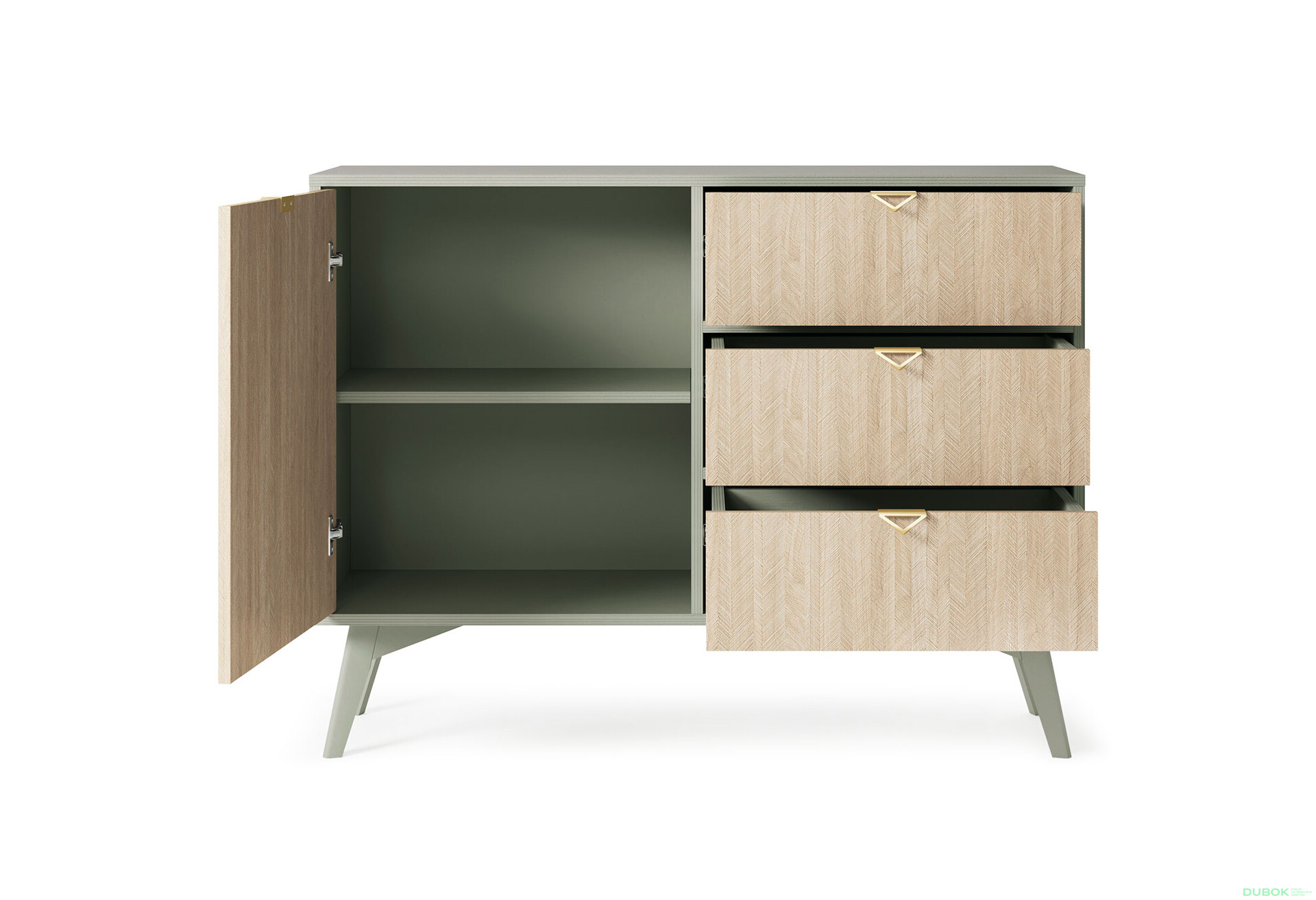 Komoda KSZD106 Forest eukalyptus / škandinávsky smrek - Fotografia 3 Fotografia 3 - Komoda KSZD106 Forest eukalyptus / škandinávsky smrek