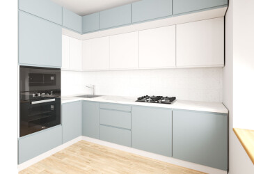Sada 1.6x2.8 k. biela, f. šedá mat / biela mat Interno Luxe