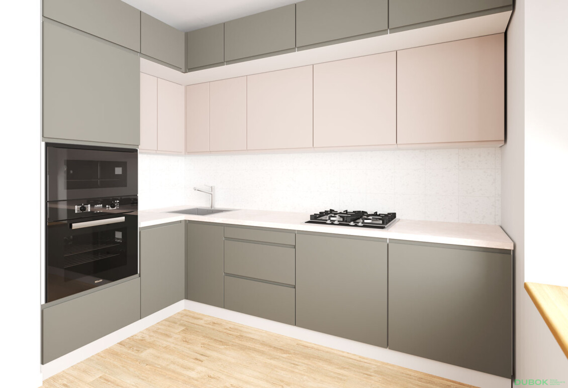Sada 1.6x2.8 b. biela, f. tmavo šedá mat / béžová mat Interno Luxe