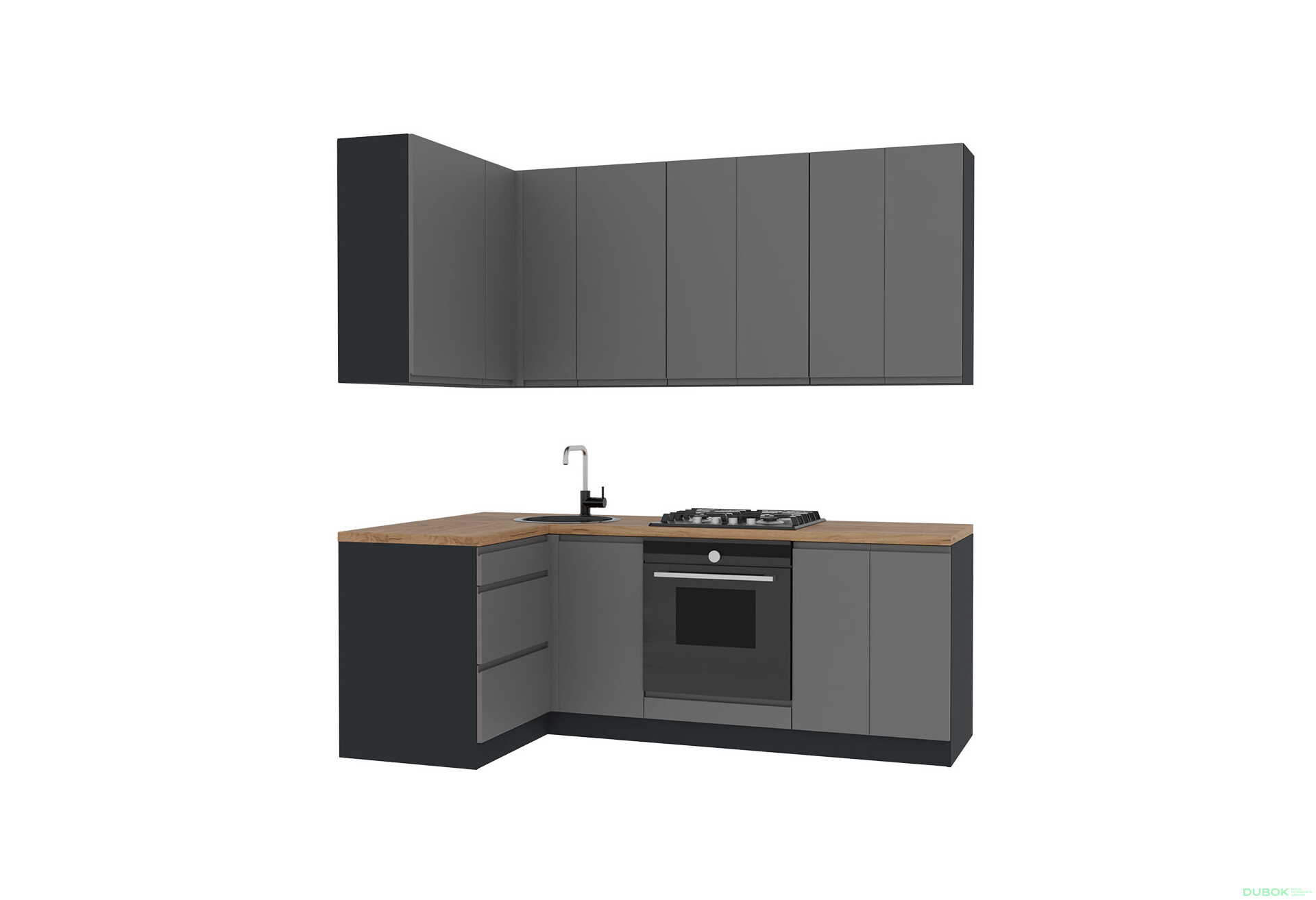 Fotografia 3 - Sada 2.2x1.2 antracit / tmavošedý mat Interno Luxe