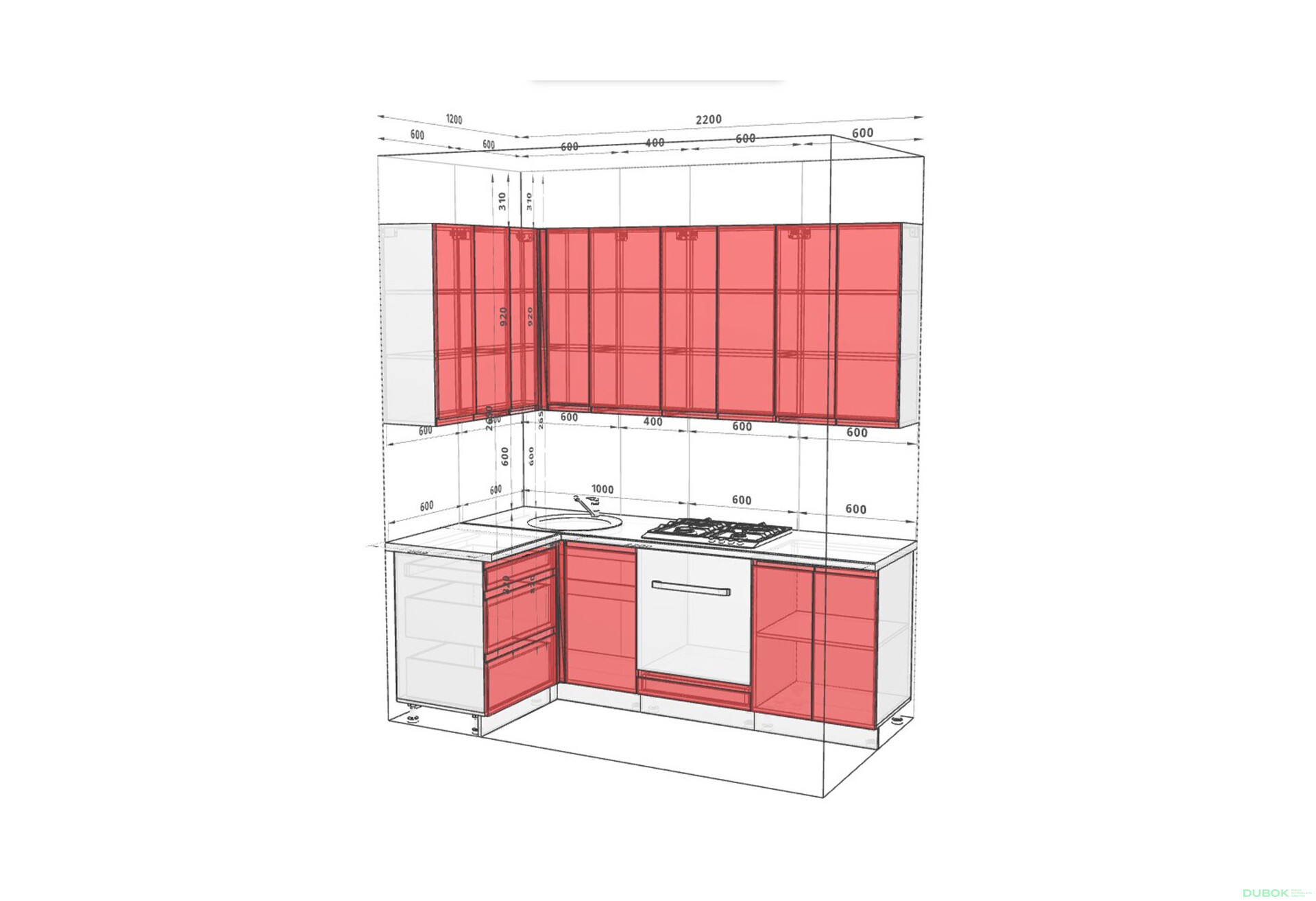 Fotografia 5 - Sada 2.2x1.2 antracit / tmavošedý mat Interno Luxe