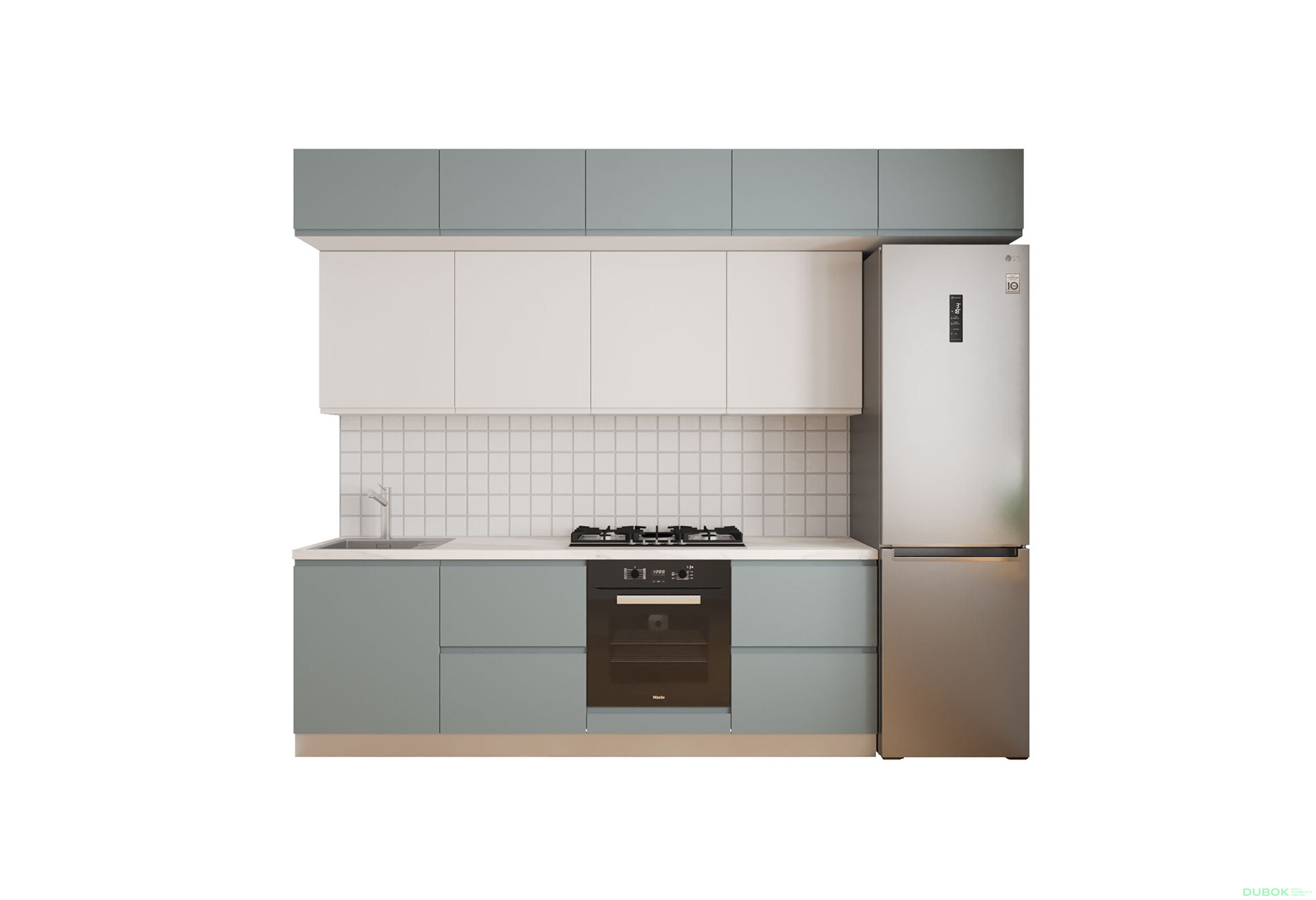 Fotografia 3 - Sada 2.4 k. biela, f. šedá mat / biela mat Interno Luxe