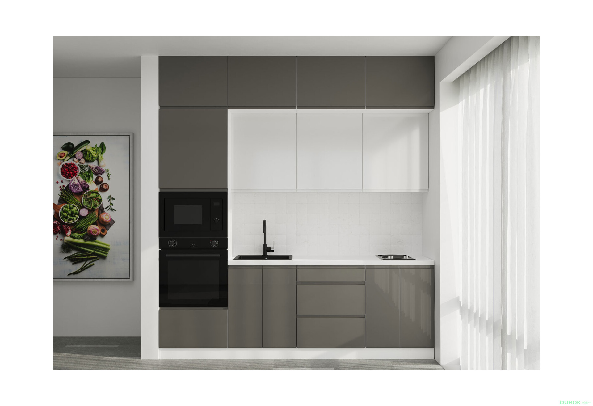 Súprava 2.4 Biela / tmavošedý lesk, biely lesk Interno Glaňec Luxe - Fotografia 1 Fotografia 1 - Súprava 2.4 Biela / tmavošedý lesk, biely lesk Interno Glaňec Luxe