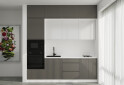 Fotografia 1 - Súprava 2.4 Biela / tmavošedý lesk, biely lesk Interno Glaňec Luxe