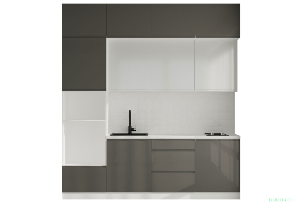 Fotografia 3 - Súprava 2.4 Biela / tmavošedý lesk, biely lesk Interno Glaňec Luxe